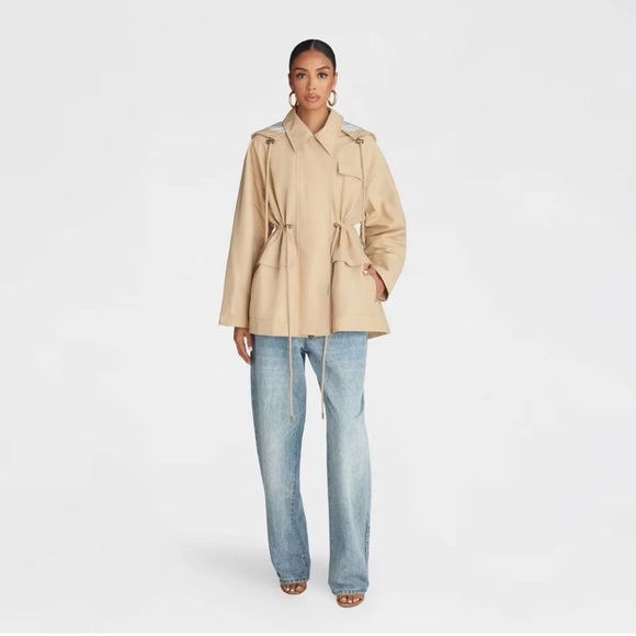 KBB by KAHLANA’The clinched Anorak jacket’ Tan - Picture 3 of 4